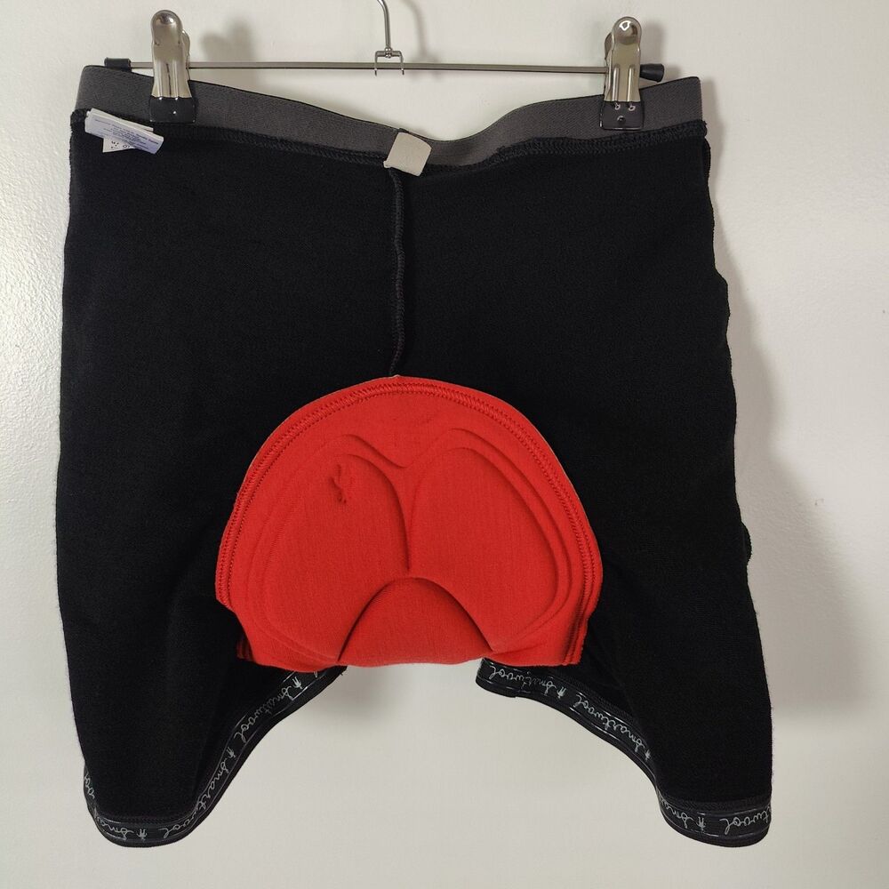 Smartwool Cycling Liner Shorts Mens Medium Black Padded Merino Wool Bike Inner - Picture 4 of 8
